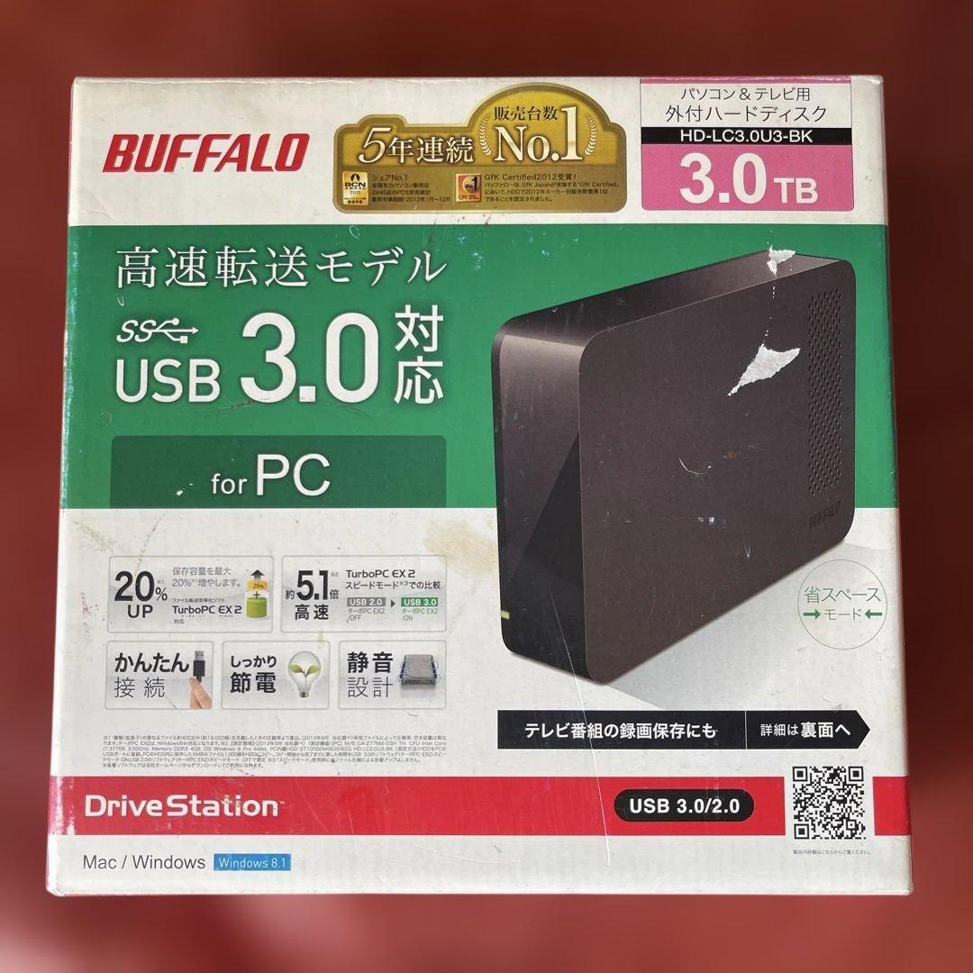 【開封済・未使用】バッファロー ドライブステーション 3TB〈外付けHDD〉