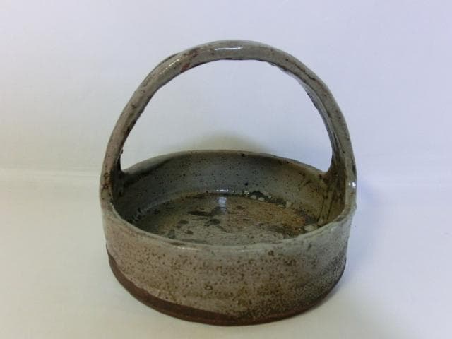 鉢■古唐津手付き鉢 古い絵唐津 花生け 菓子器 菓子鉢 古美術 時代物 骨董品■