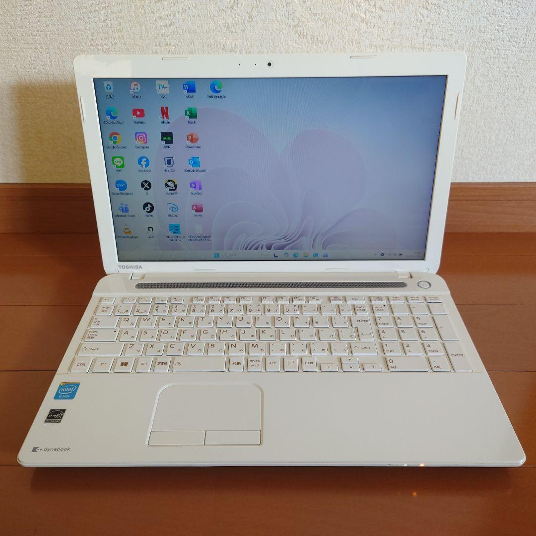 設定済み✨️東芝dynabook✨️ホワイト✨️Win11＆オフィス2024