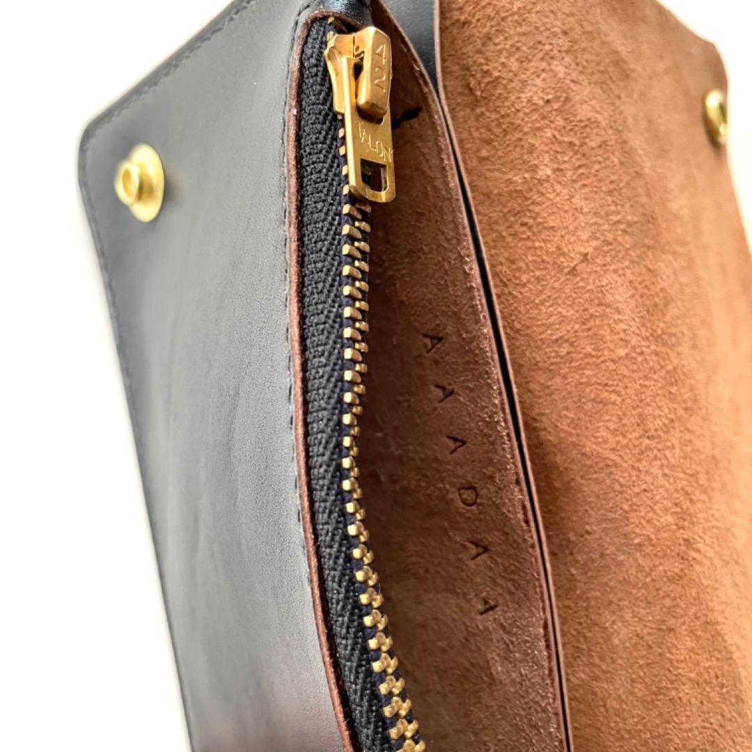 ミドルトラッカーウォレット　ホースハイドレザー　真鍮チェーン　ヴィンテージタロン