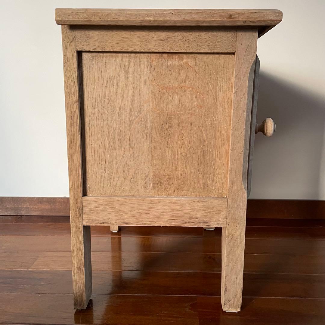 キャビネット サイドテーブル ナイトテーブル アンティーク フランス 無塗装