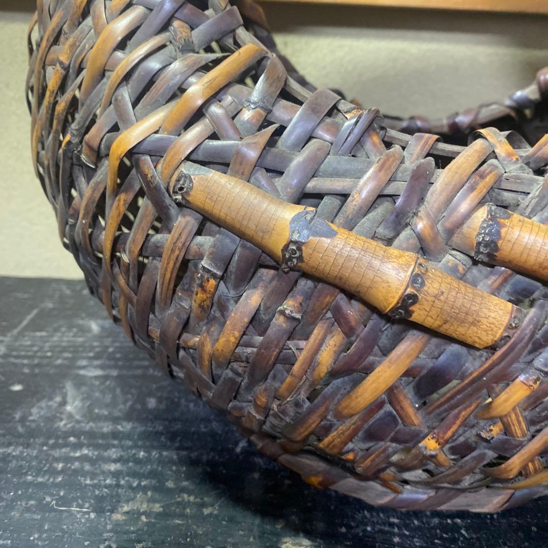 竹製 丸型花生　 中型