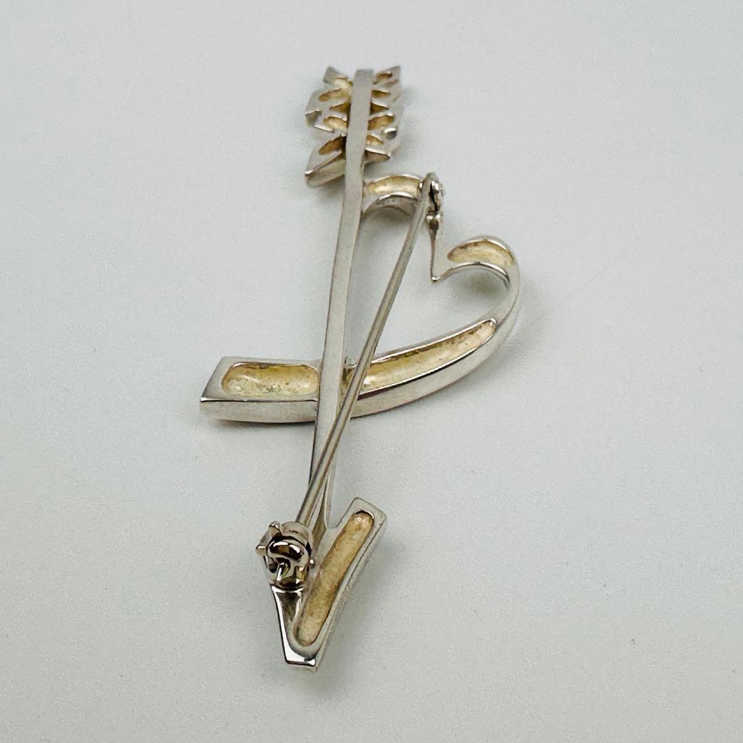 美品　ティファニー　ハートと矢のブローチ　ラヴィングハートアロー　シルバー925