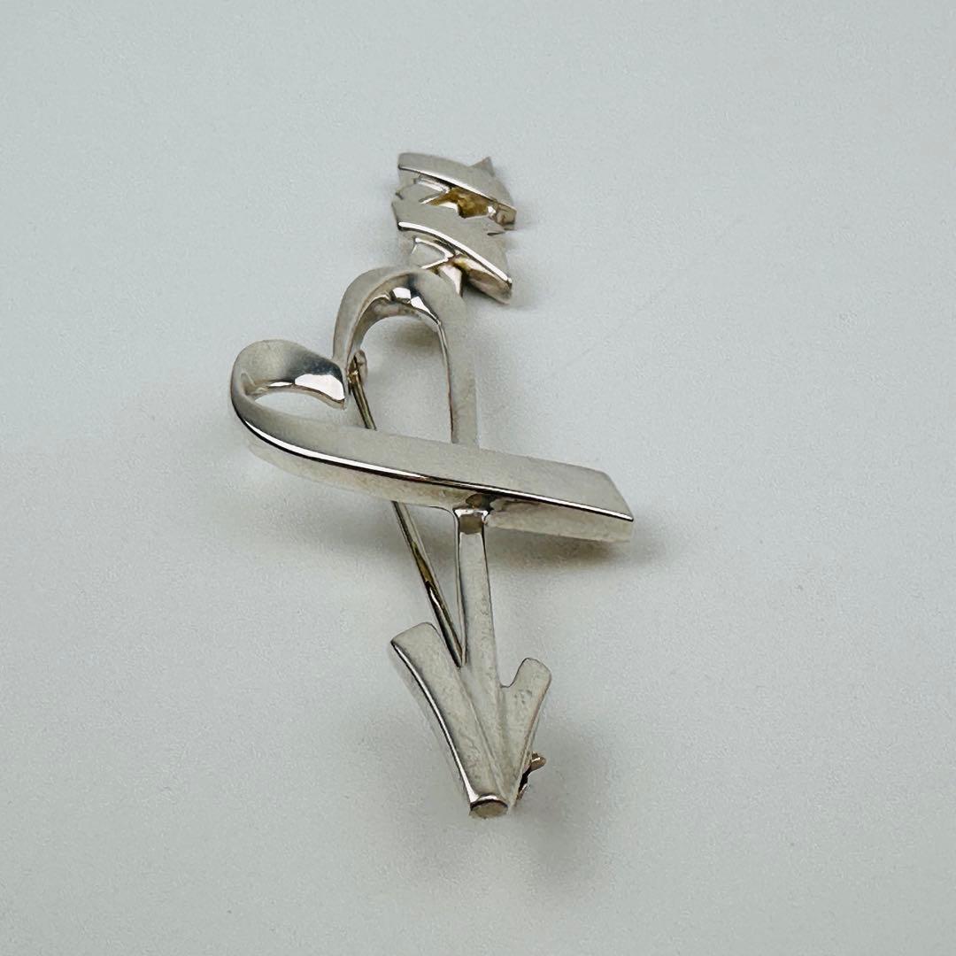 美品　ティファニー　ハートと矢のブローチ　ラヴィングハートアロー　シルバー925