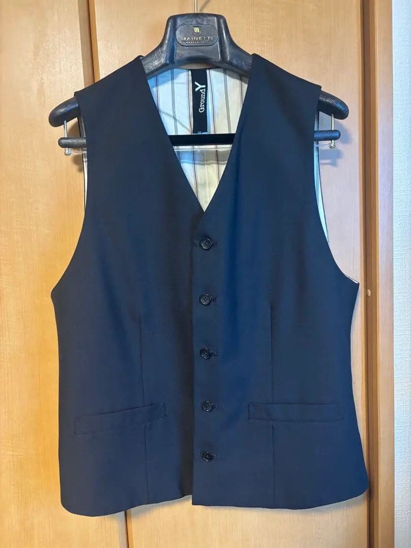 Ground Y ベスト　ジレ　ギャバジン