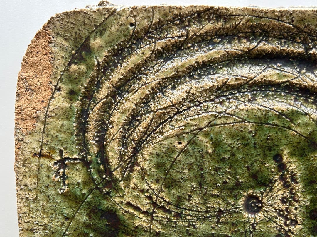 鳥文大皿　(加藤 釥 作)