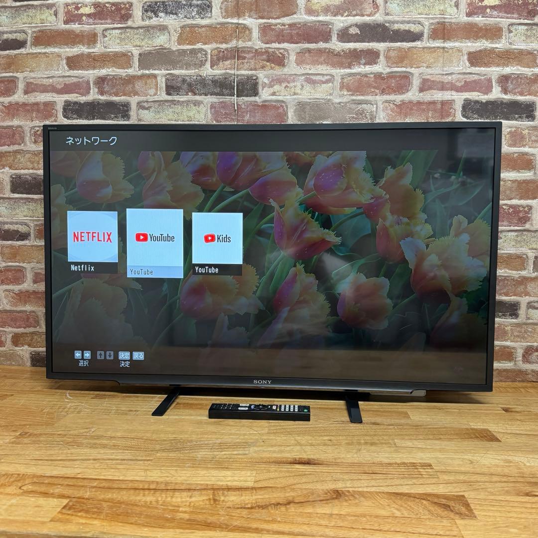 SONY 43V型 液晶テレビ BRAVIA KJ-43W730E 動画アプリ○