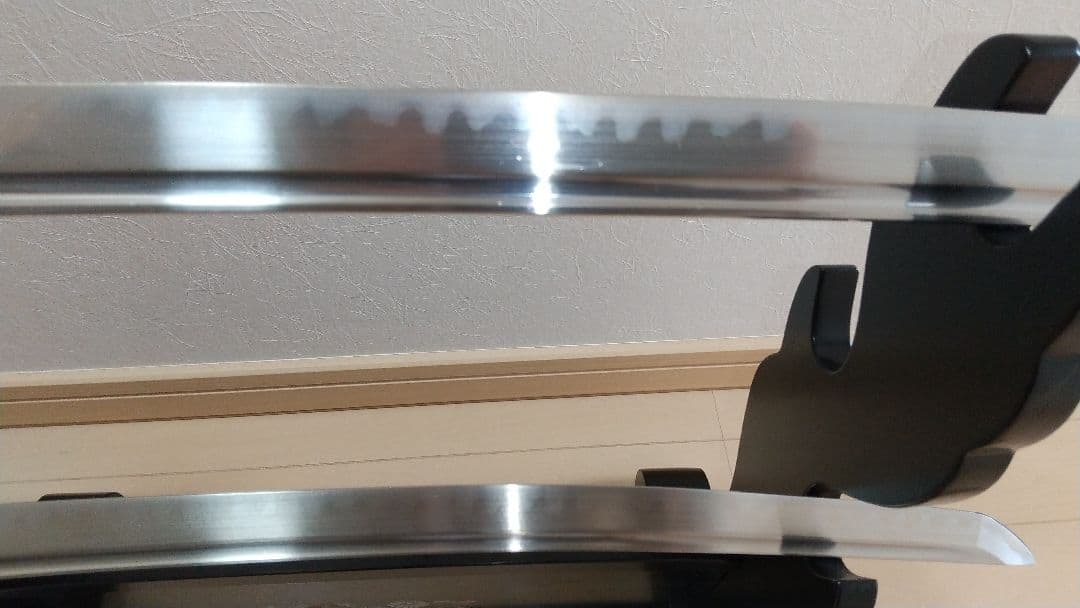 【珍品】模造刀 (皮巻き・千段鞘・樋入り刀身) 居合刀・模擬刀