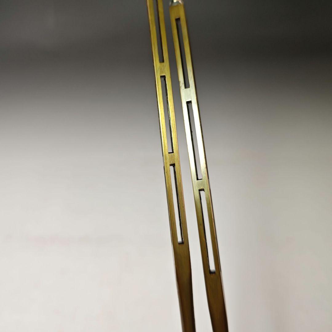 イ578 火箸『金工師　木村清五郎』『菊頭四方すかし飾火箸　共箱』茶道具