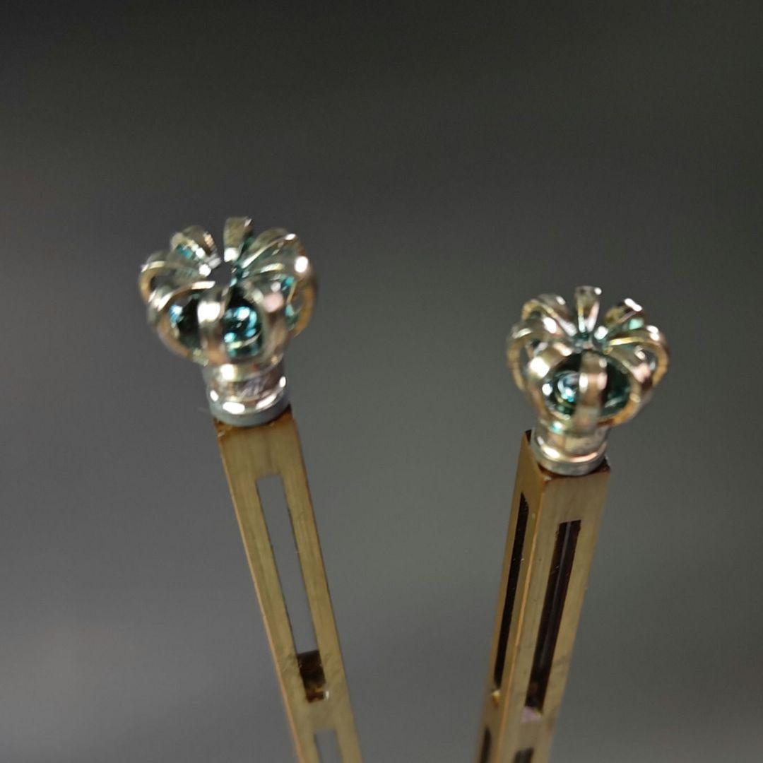 イ578 火箸『金工師　木村清五郎』『菊頭四方すかし飾火箸　共箱』茶道具