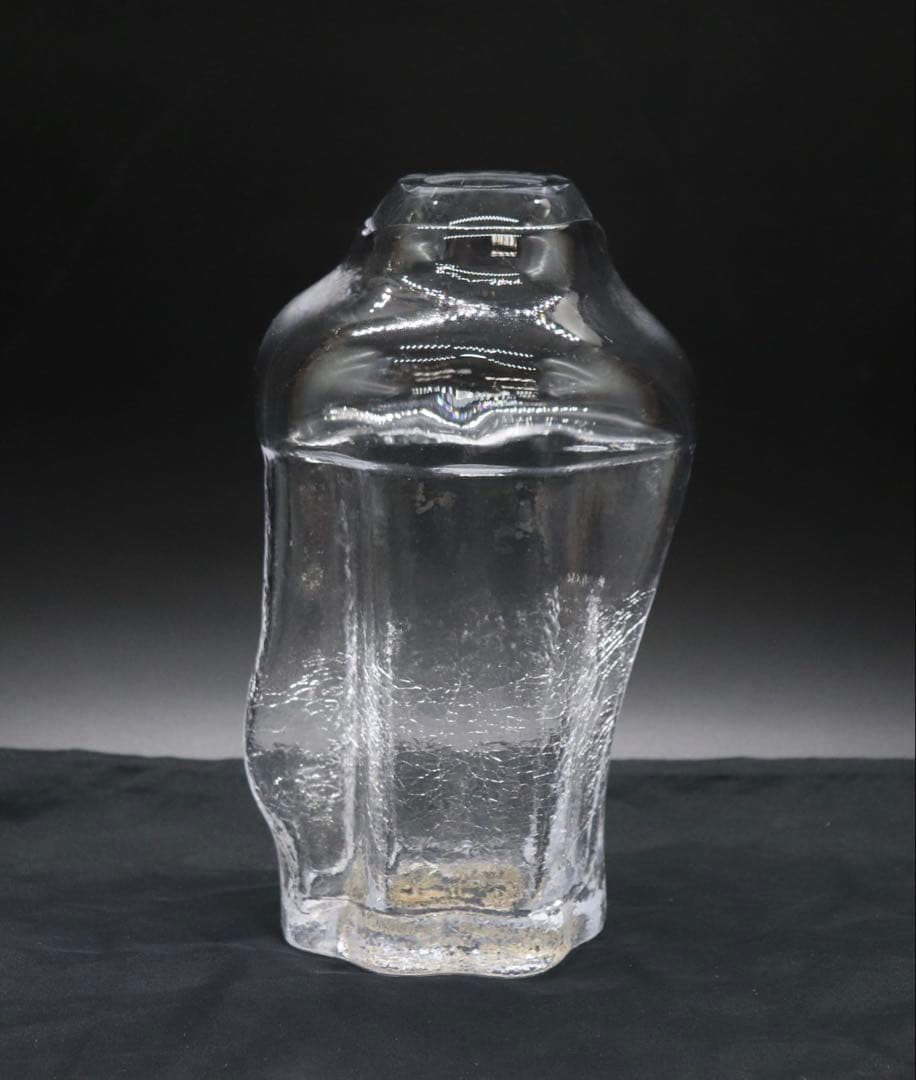 坂田甚内作　氷割花瓶　花器　送料込み250807