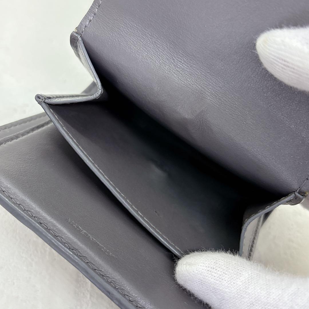 美品✨CELINE セリーヌ 折財布 スモールストラップウォレット グレー 箱付