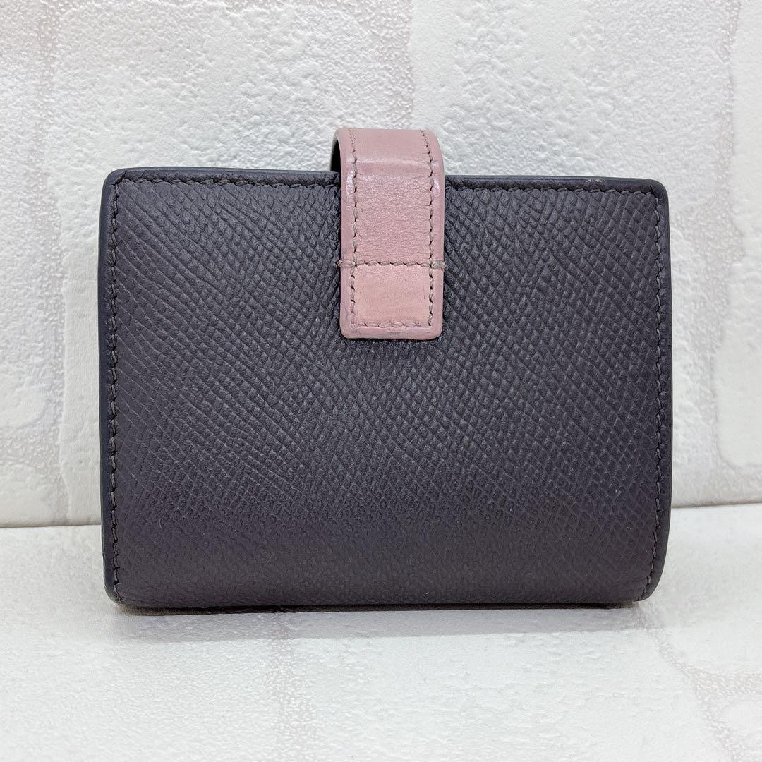 美品✨CELINE セリーヌ 折財布 スモールストラップウォレット グレー 箱付