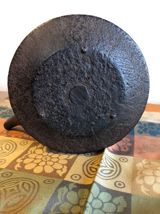 浄義　七宝　銚子　鉄瓶　共箱　 陶器蓋付き