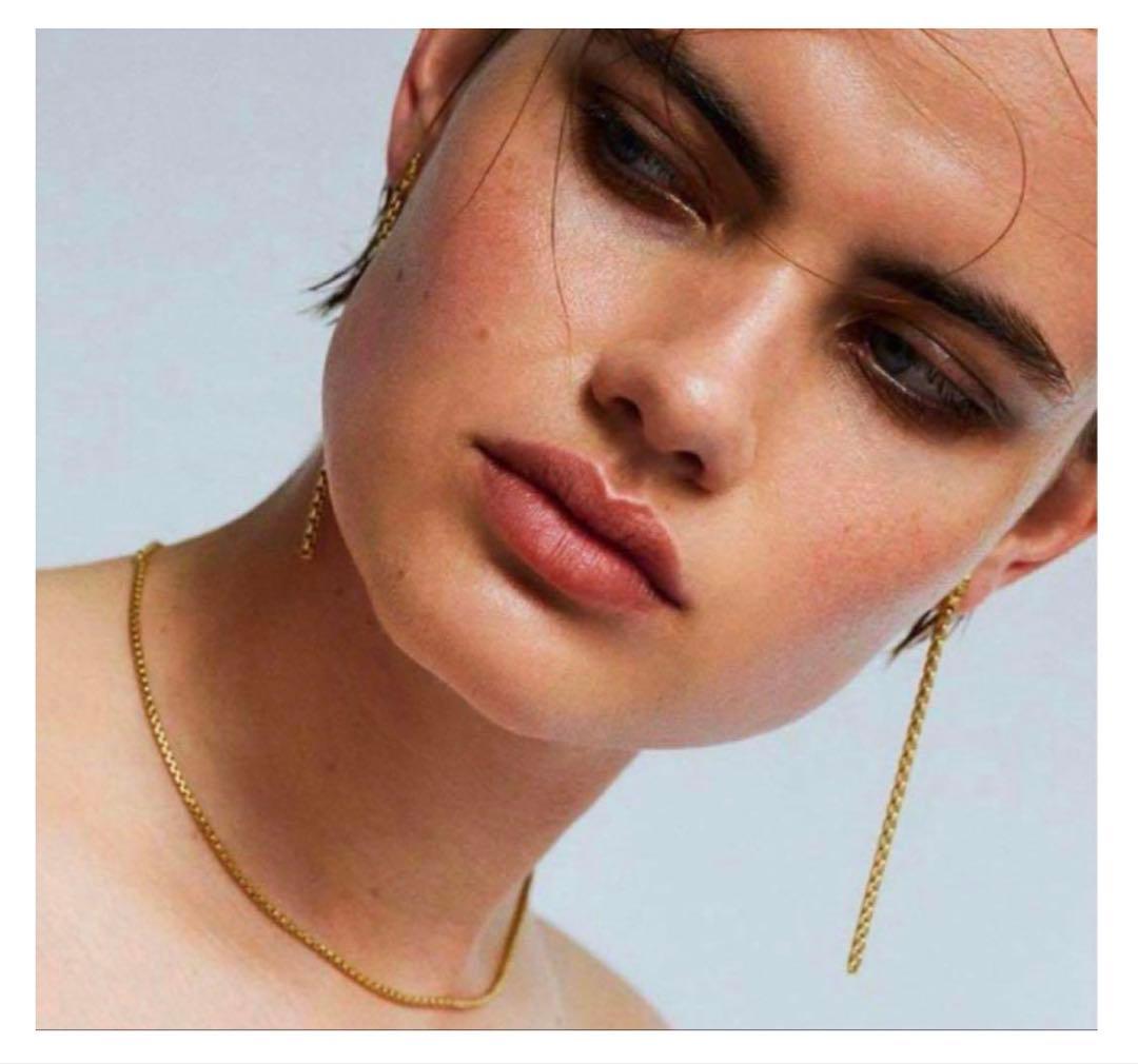 TOMWOOD ゴールドチェーンピアス トムウッド