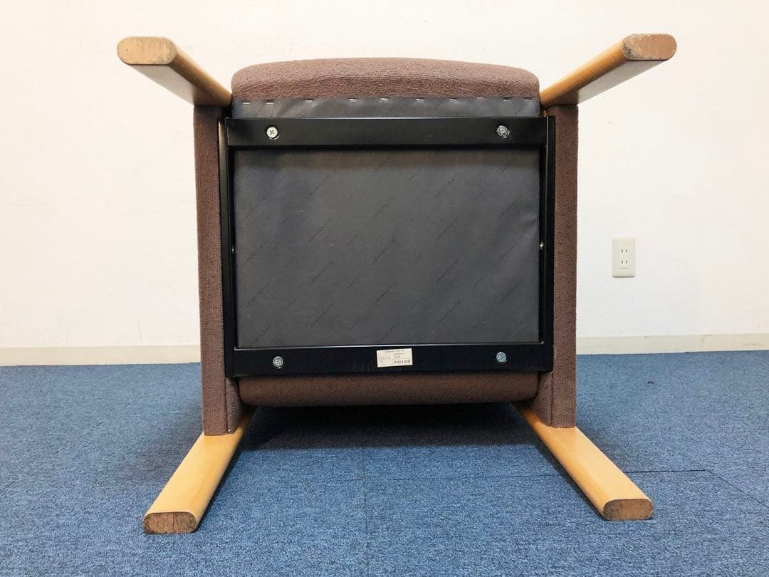 jam　okamura 高級イージーチェア1人用ソファ布生地ブラウン生地