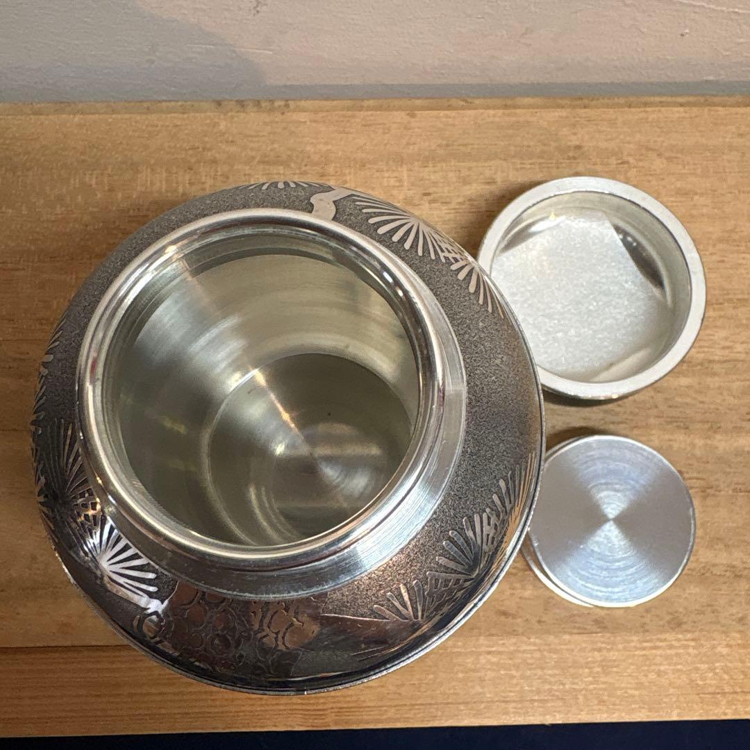 ア*️様 乾茂號造　本錫茶道具セット 急須 茶筒 茶托