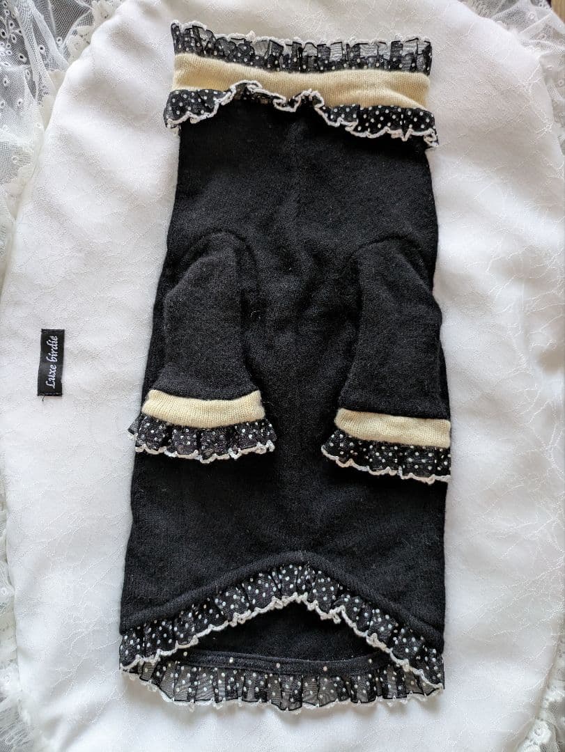 フィフィアンドロメオ　リボン付きカシミアニット　 黒　M