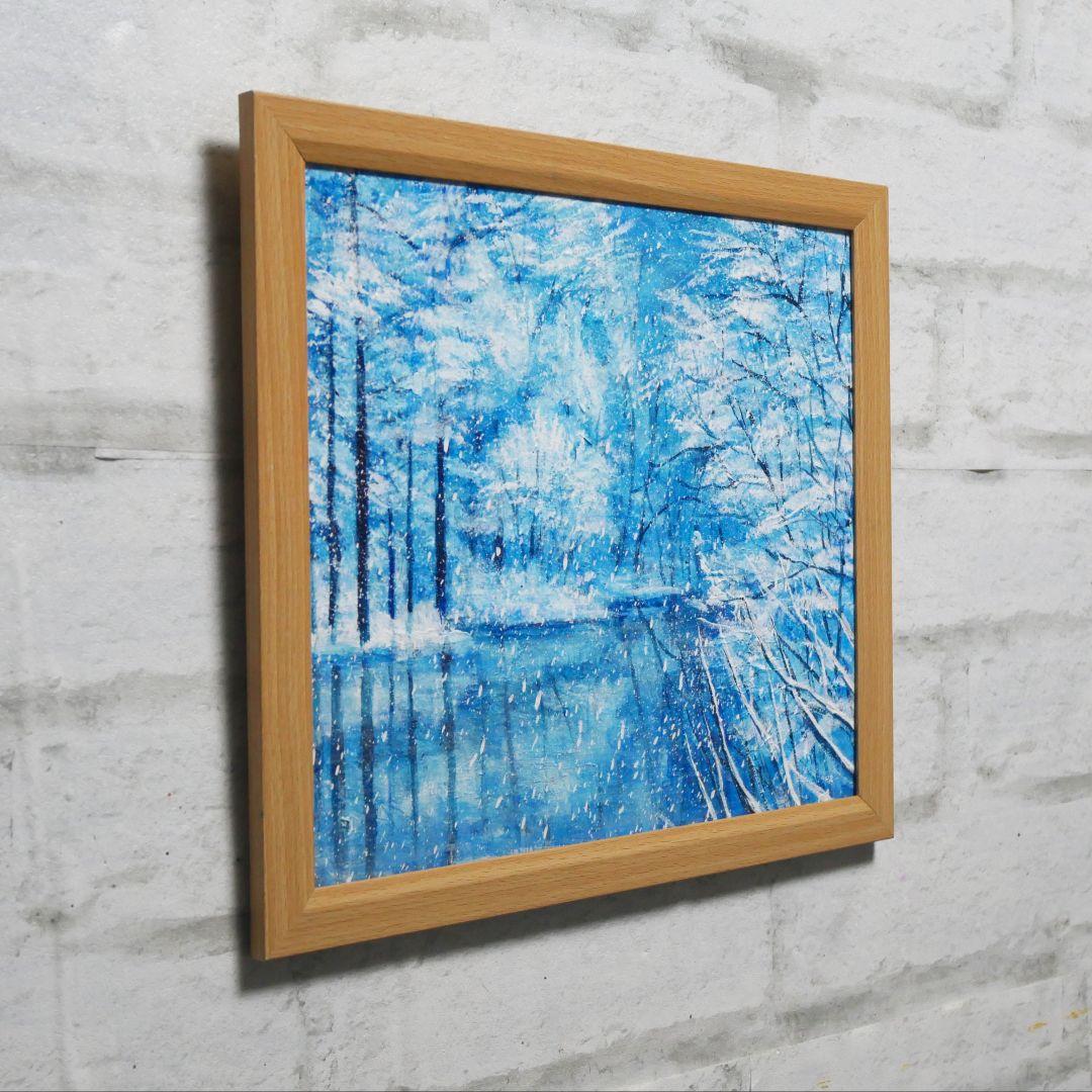 油絵 油彩 油彩画 絵 絵画【白銀の世界】