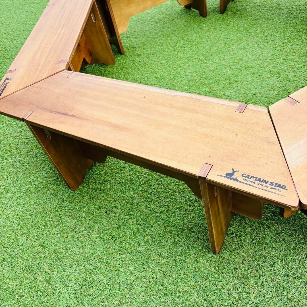 キャプテンスタッグ　クラシック　ヘキサテーブル　グリル　アウトドア　テーブル