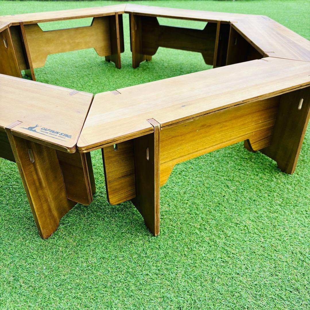 キャプテンスタッグ　クラシック　ヘキサテーブル　グリル　アウトドア　テーブル