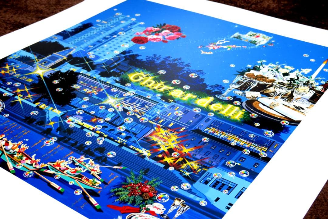 【ヒロ・ヤマガタ】　二人の星　　シルクスクリーンシート　　山形博導　　額装可