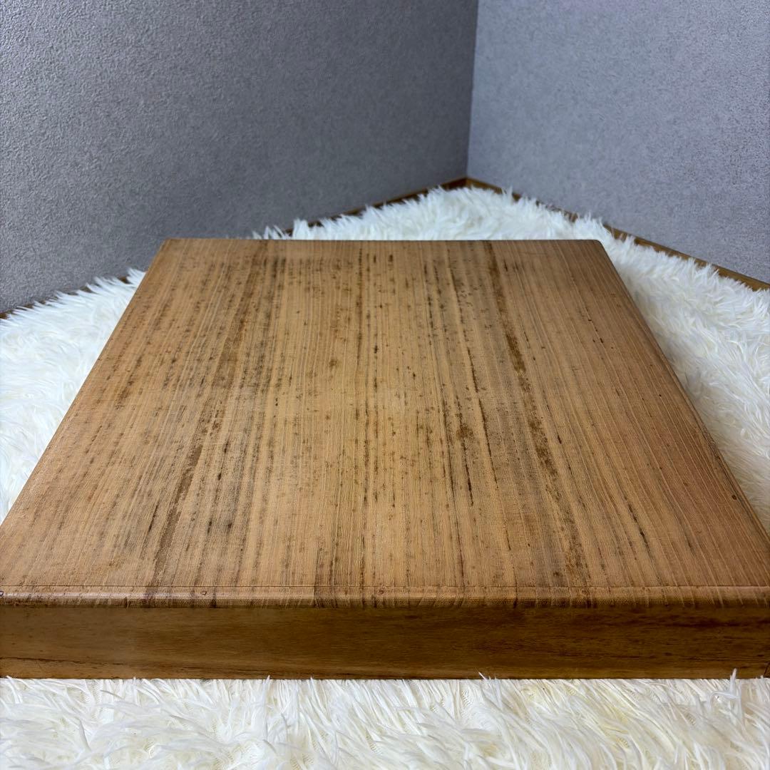 【極美品】本榧 卓上 碁盤 囲碁盤 柾目 ハギ盤 3枚継 厚さ5.5cm