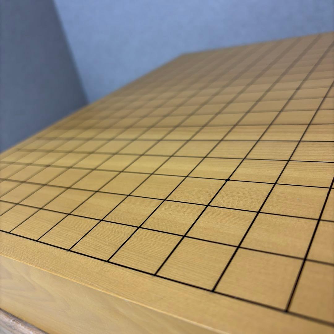 【極美品】本榧 卓上 碁盤 囲碁盤 柾目 ハギ盤 3枚継 厚さ5.5cm