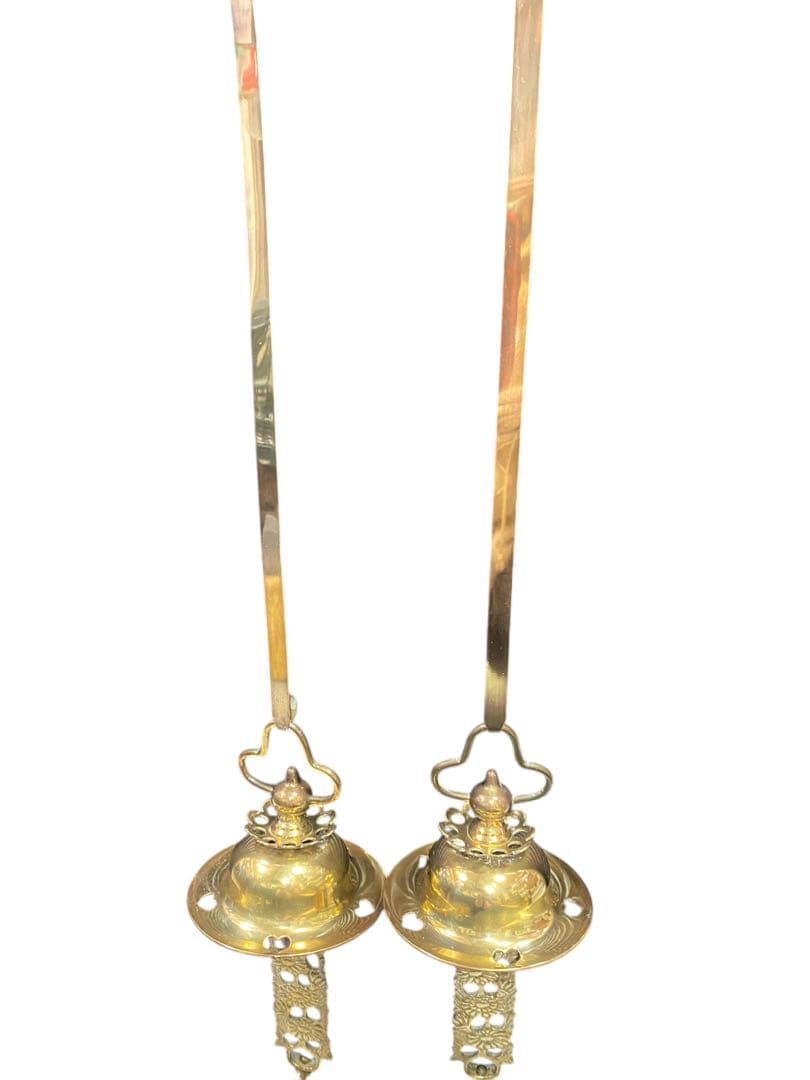 最高級本金メッキの菊リン灯　アンティーク