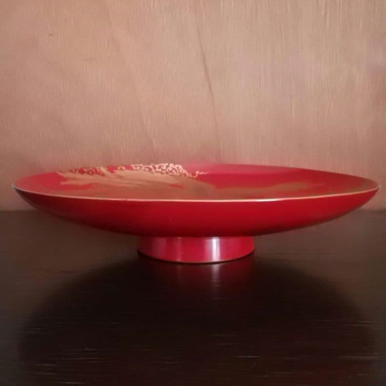 漆工芸　朱漆　金蒔絵　木盃⑥　江戸から明治時代　七組盃のひとつ