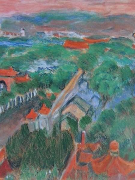 梅原　龍三郎、北京長安街、希少画集画、新品額装付