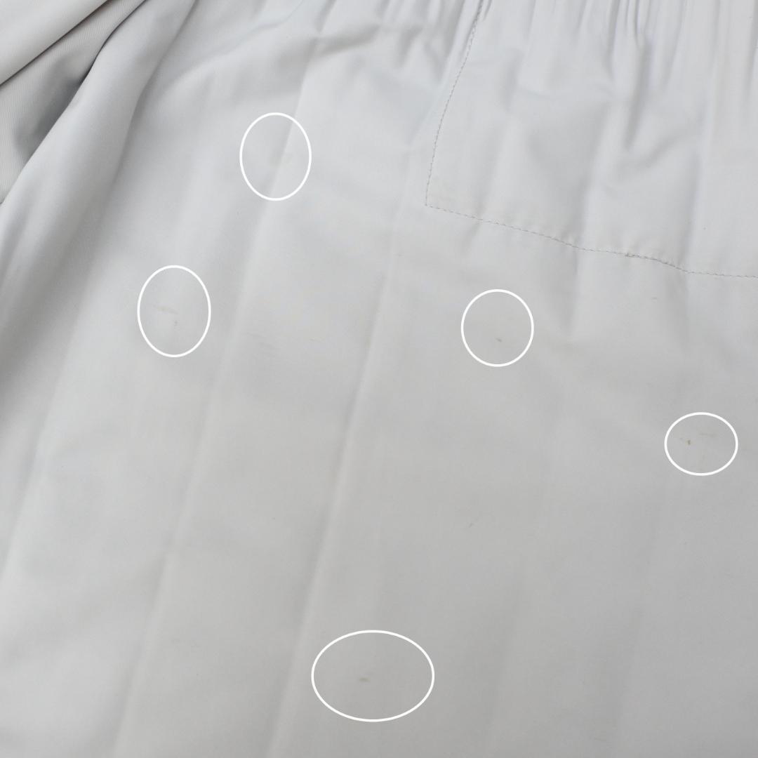 ■ 46301★年 プリーツプリーズ パンツ 1 ライトグレー ボタン付き