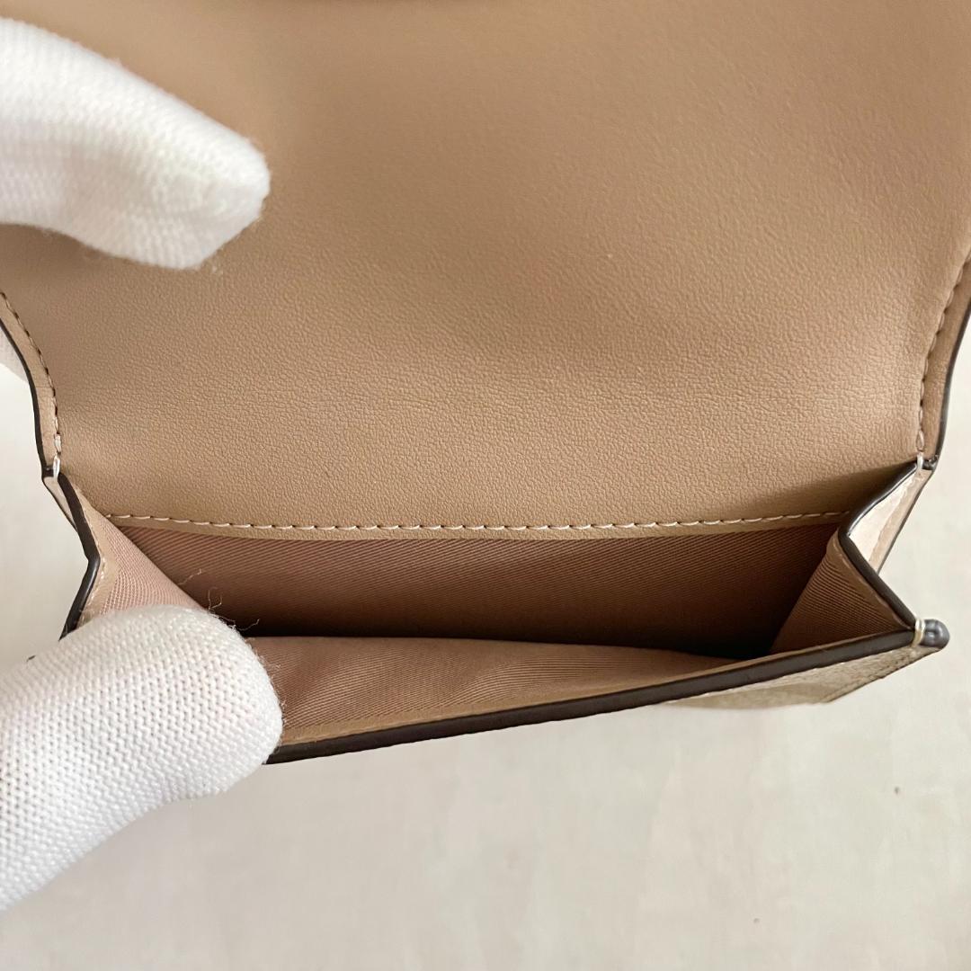 コーチ 財布 折り財布 二つ折り ウォレット 小銭入れ レディース 白 ベージュ