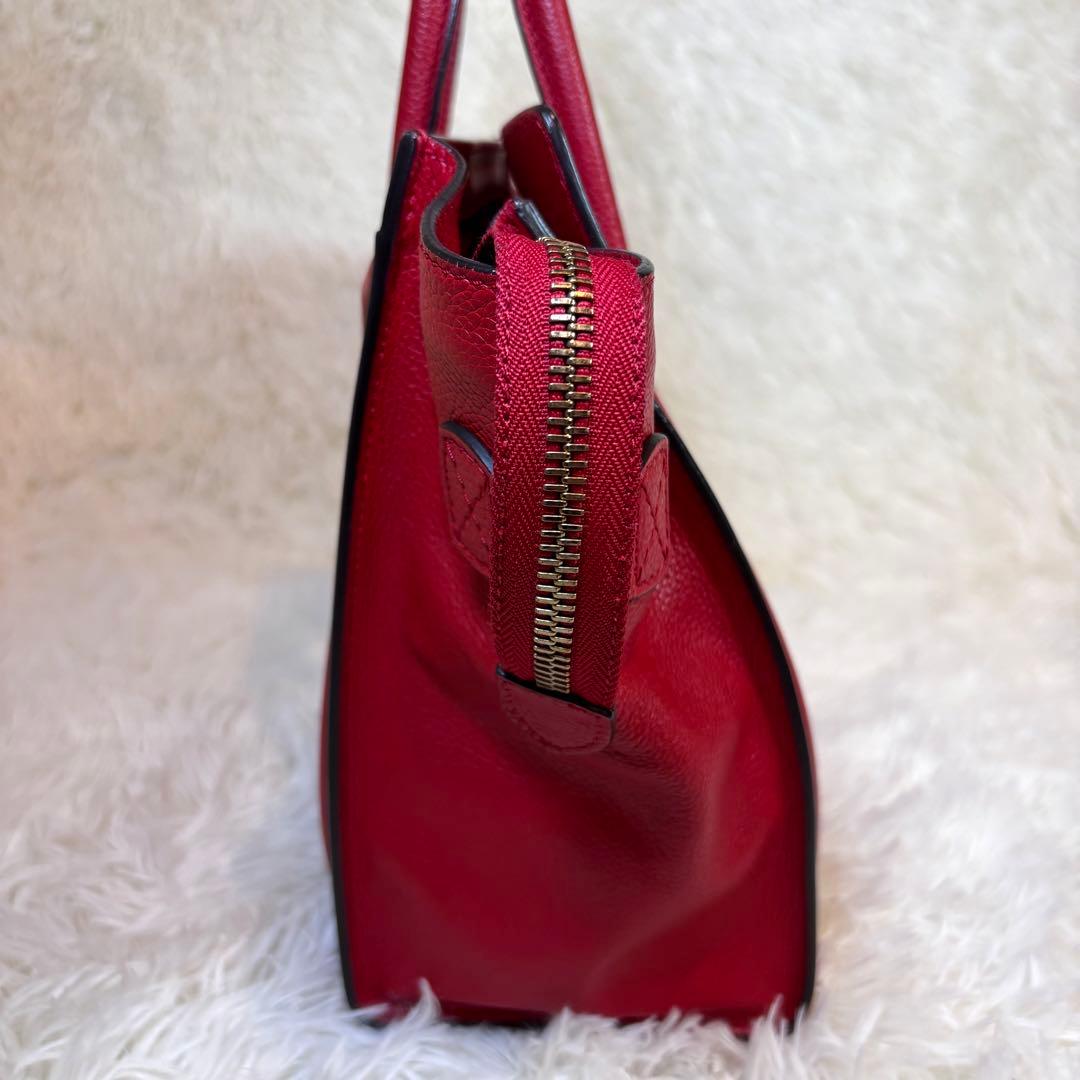 極美品✨セリーヌ　ラゲージ　ハンドバッグ　マイクロショッパー　レッド