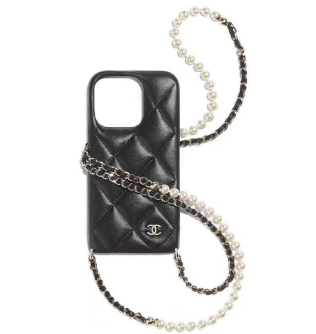 半額以下 CHANEL シャネル iPhone14 Proケース ブラック