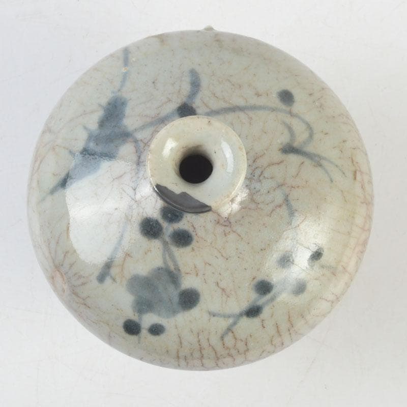 伊万里焼　古伊万里　染付　花文　油壷　小壷　V　9708