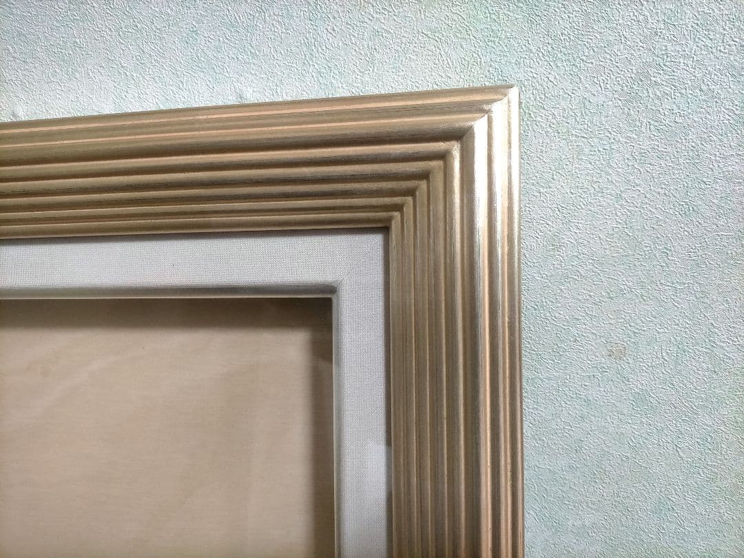 額縁　仕上げ銀　佛頭　F8号　アンテーク　展示会