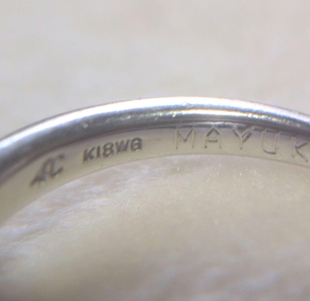 4℃　K18wgエレガントなピンクダイヤモンドリング