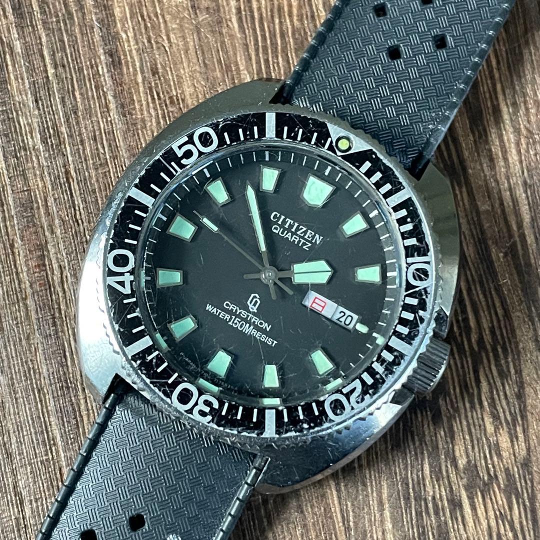 電池交換済　希少　シチズン　クリストロン ダイバー