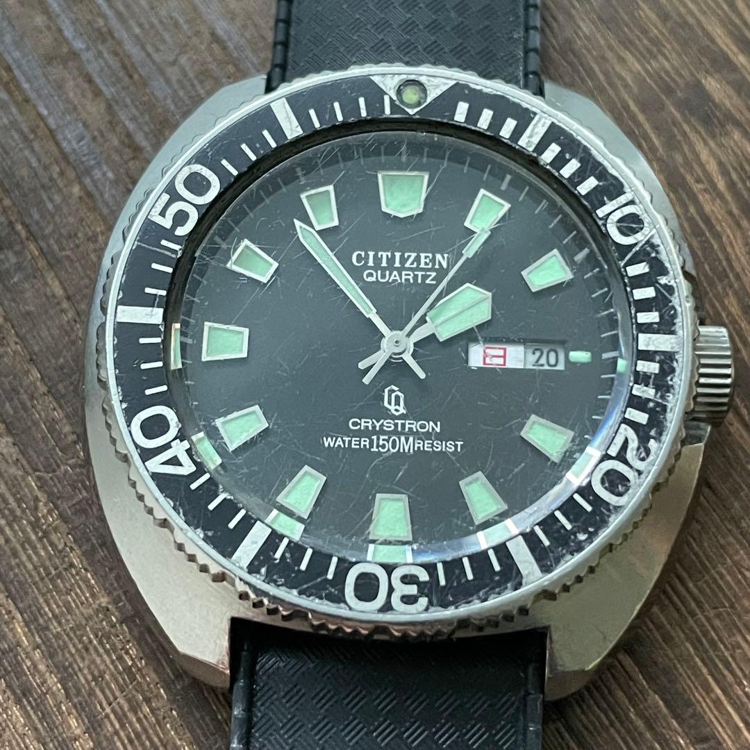 電池交換済　希少　シチズン　クリストロン ダイバー