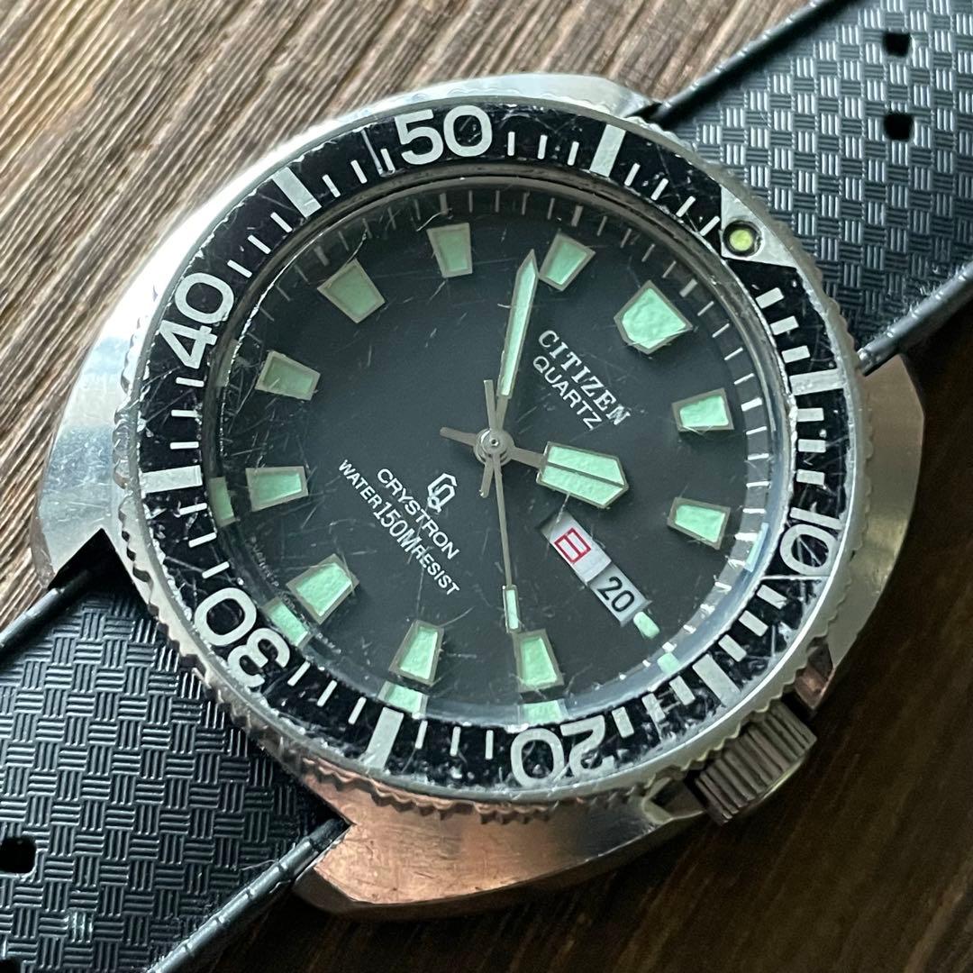 電池交換済　希少　シチズン　クリストロン ダイバー