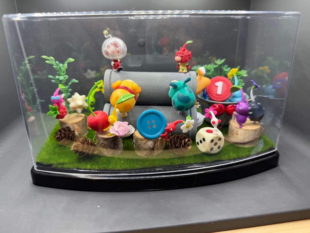 ピクミン フィギュア コンプリートジオラマ　ディスプレイケース付き　チョコエッグ