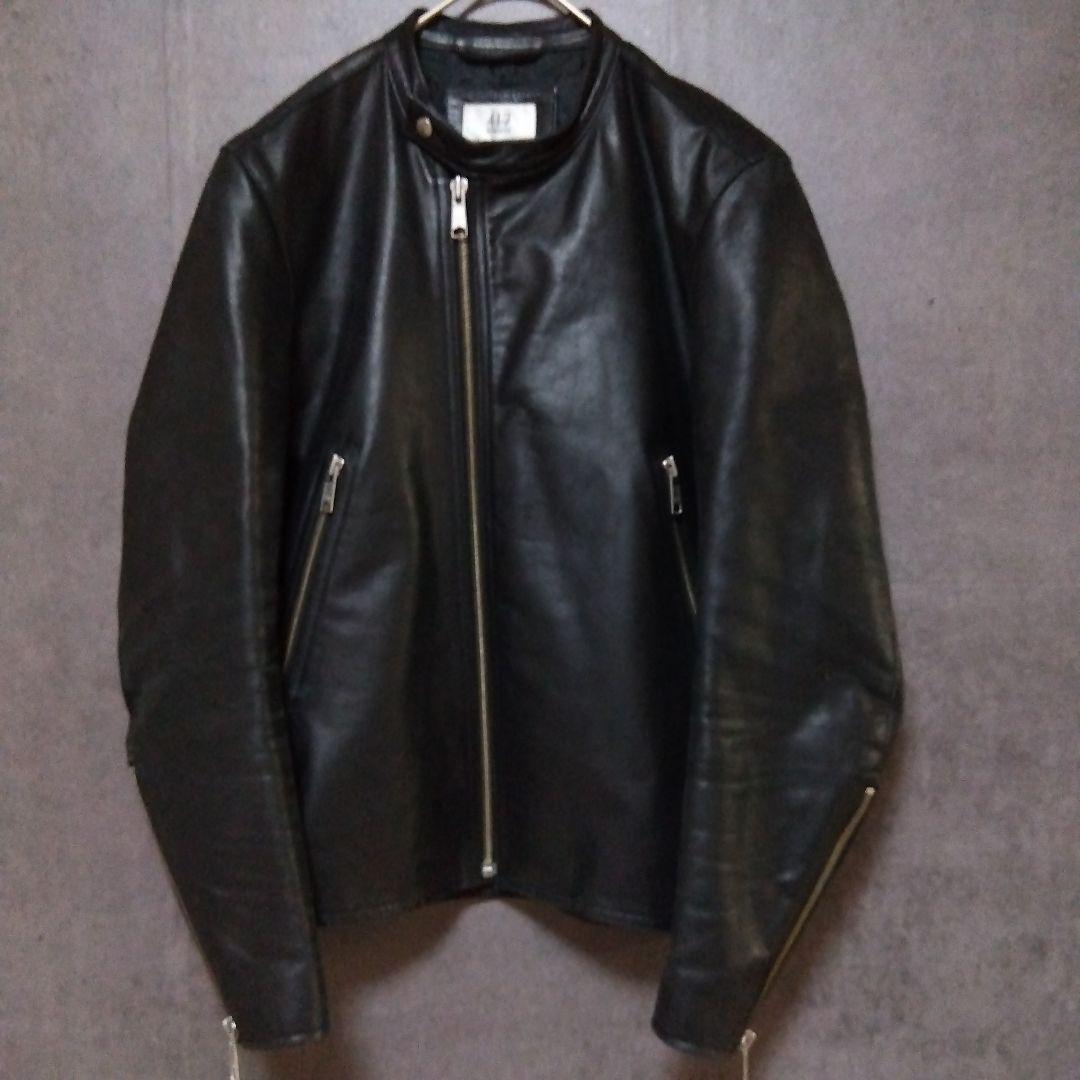 エディフィス 革ジャン 牛革 カウレザー シングルライダース 黒 ブラック