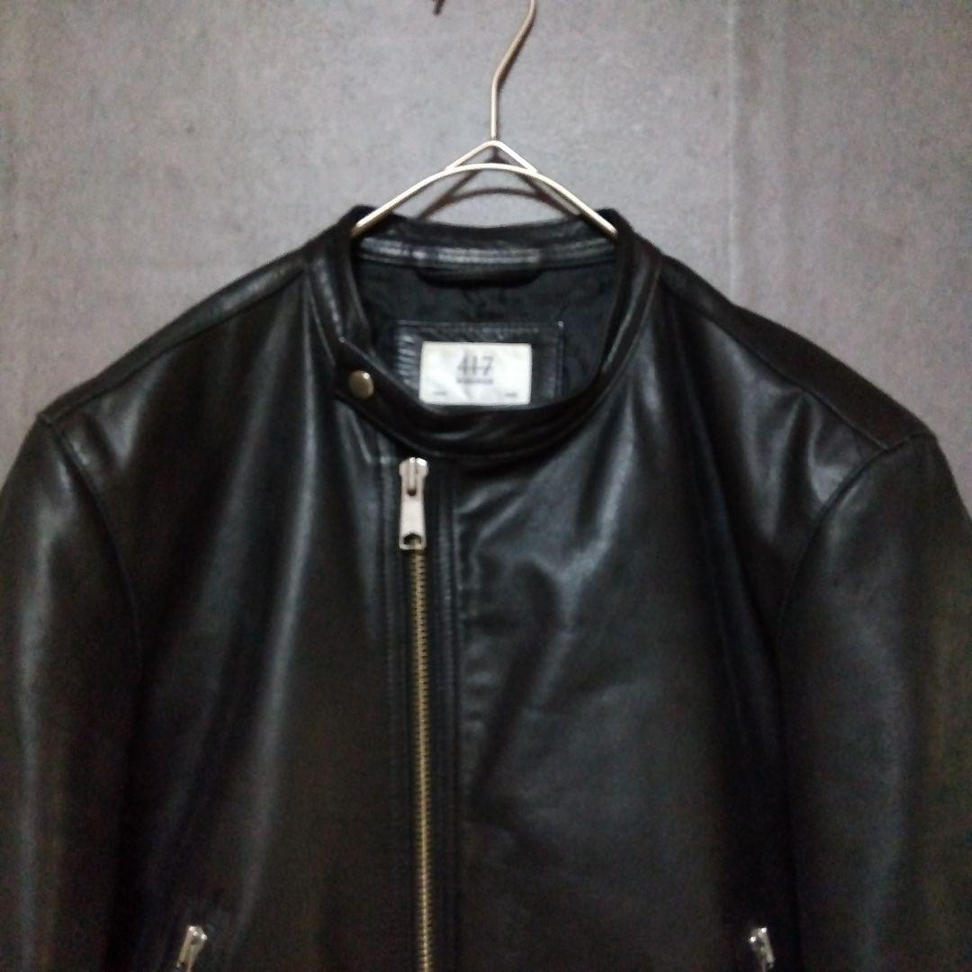 エディフィス 革ジャン 牛革 カウレザー シングルライダース 黒 ブラック