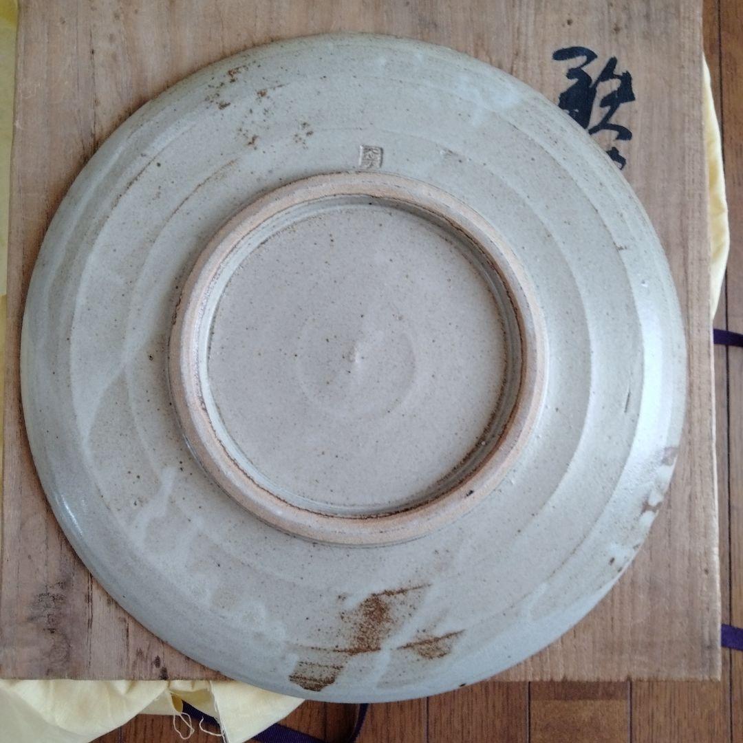 旧蔵中国、東洋骨董陶芸【鉄絵盛皿大心苑】大型鉄絵お皿在銘あり共箱付き保存状態良好