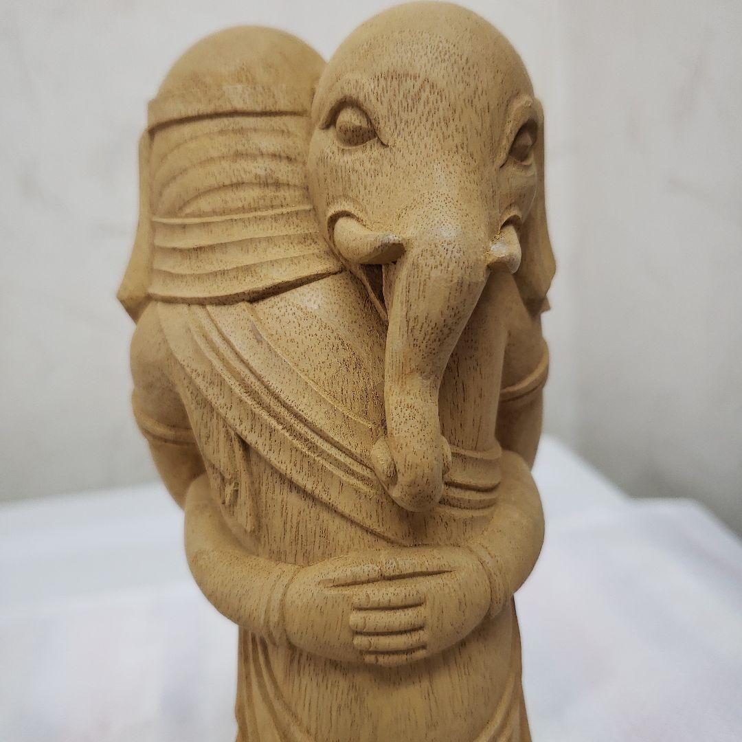 Ｂフライデー蔵出し特価希少愛の仏像香木 歓喜天6寸立大聖歓喜天象鼻天、ガネーシャ