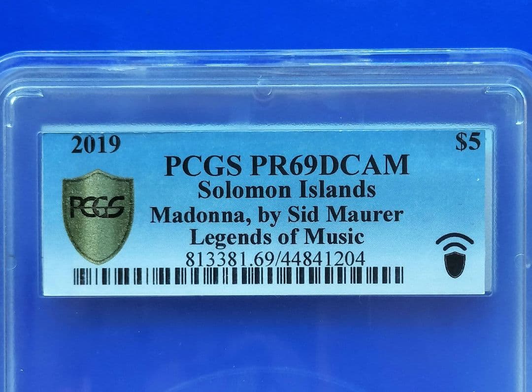 ソロモン諸島 大型5ドルカラー銀貨（マドンナ）PCGSPR69DCAM準最高鑑定