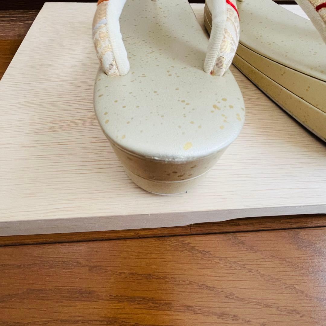 【美品】振袖用バッグ　草履　成人式　振袖　西陣織　正絹　Ｌサイズ