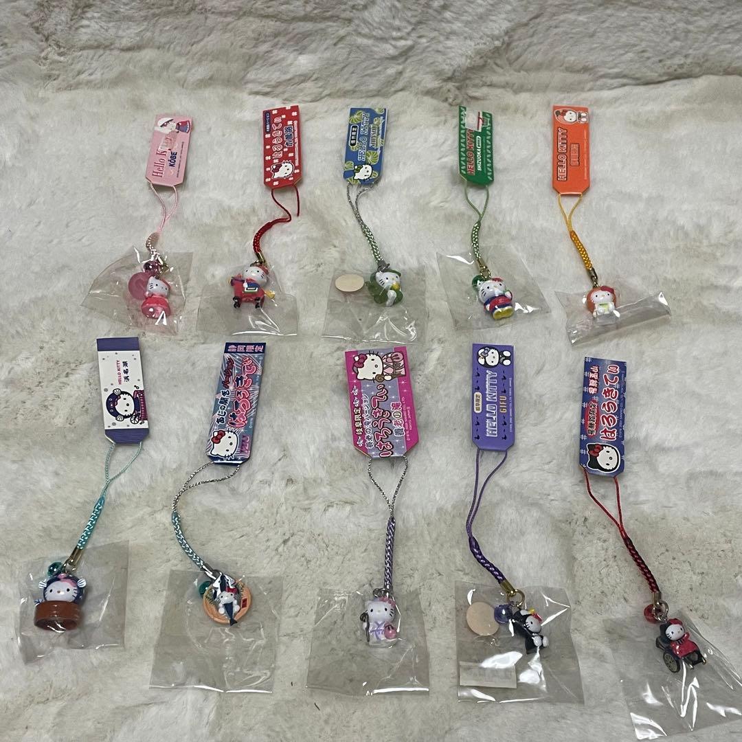 【ハローキティ ご当地ストラップ キーホルダー 47個まとめ売り