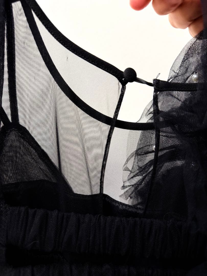 12/15までの価格ですANDRESD pearl bustier dress